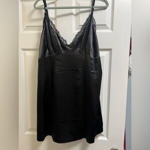 H&M black lace slip dress